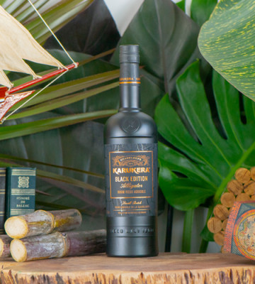 Rhum vieux KARUKERA · Black Edition Alligator · 4 ans · 45°·70 cl