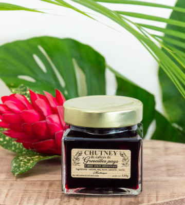 Chutney de calices de groseille-pays . bocal 135g