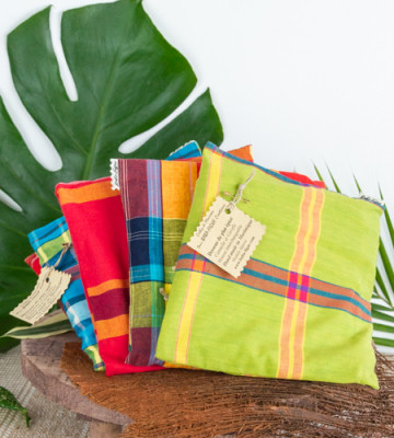 Dessous de plat épicé - tissus madras .fait main Martinique