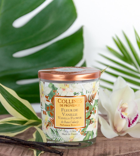 Bougie parfumée Fleur de vanille · Collines de Provence · 180g