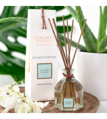 Duo Aloe Vera · Diffuseur parfumé Aloe Vera · Collines de Provence · 180g