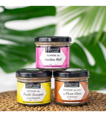 Trio de terrines créoles artisanales · A votre goût