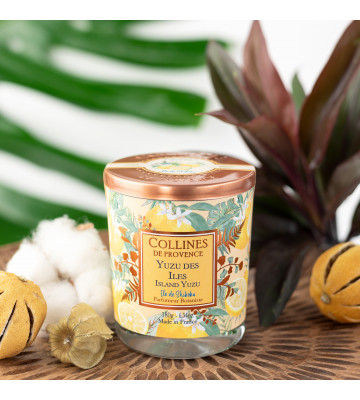 Bougie parfumée Yuzu des Iles - Collines de Provence · 180g