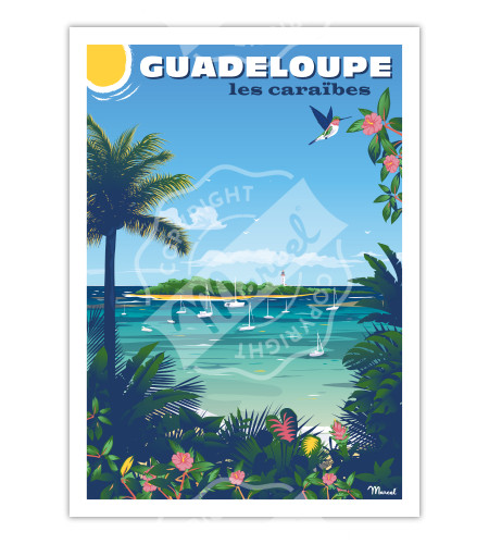 Affiche · Guadeloupe Le Gosier · 30x40 cm