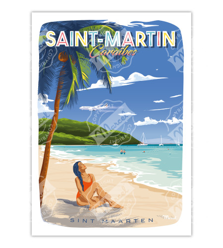 Affiche · Saint-Martin Caraïbes · 30x40 cm