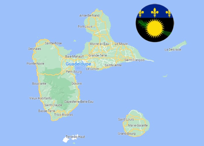 Carte de la Guadeloupe